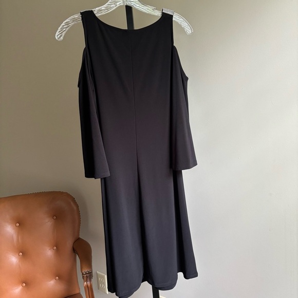 MSK Black Sleeveless Cold Shoulder Cocktail Dress - Picture 4 of 8
